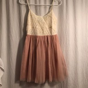 Off White Lace / Pink Tulle American Eagle Dress